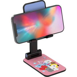[S2B] BT21 Tabletop Phone Stand_BTS, Height Adjustable, Angle Adjustable, Foldable Stand, Silicone Pad_Made in Korea